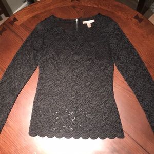 Long Sleeve Sheer Lace Top